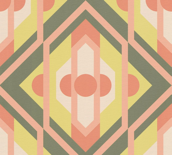 A.S. Création Vliestapete Kollektion: Retro Chic Stilwelt: 3D Farbe: Grün Optik: matt Struktur: leic