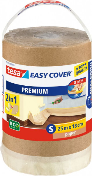 tesa® Easy Cover® Premium S Abdeckpapier Nachfüllrolle 25 m x 180 mm