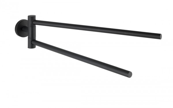 WENKO Handtuchhalter Bosio Black matt mit 2 beweglichen Armen
