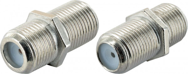 SCHWAIGER F-Verbinder 2-er Set, Silber, 2 Stück