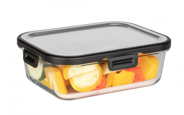 BLACK OUTDOOR KITCHEN by WENKO Glas Frischhaltedose Steel 1 L