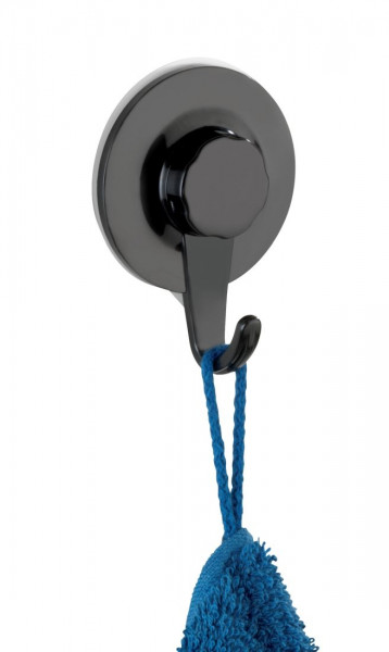 WENKO Static-Loc® Plus Wandhaken Valenza, Schwarz