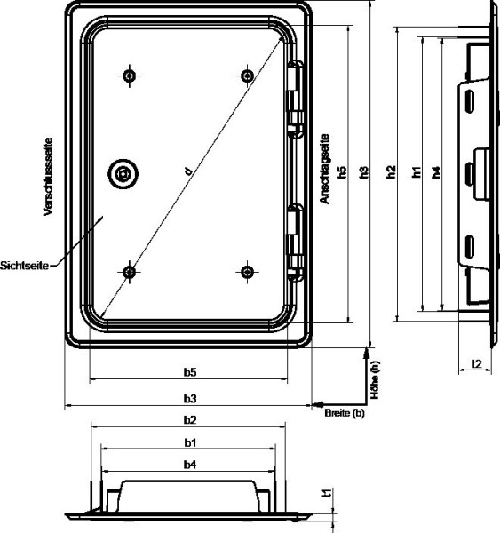 Upmann Kamintür K30/4 V2A 20 x 30 cm