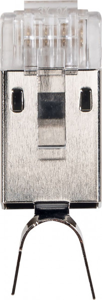 SCHWAIGER CAT 6A / CAT 7 Netzwerkstecker, Grau/Silber, 2 Stück