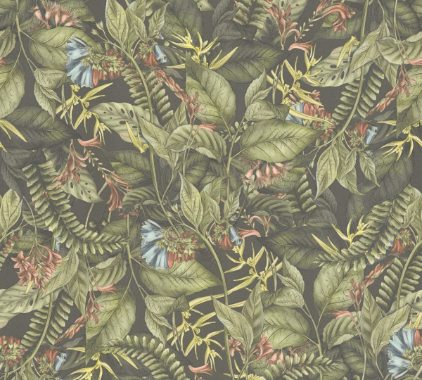 Livingwalls Vliestapete Drawn Into Nature Dschungel Grün matt leicht strukturiert