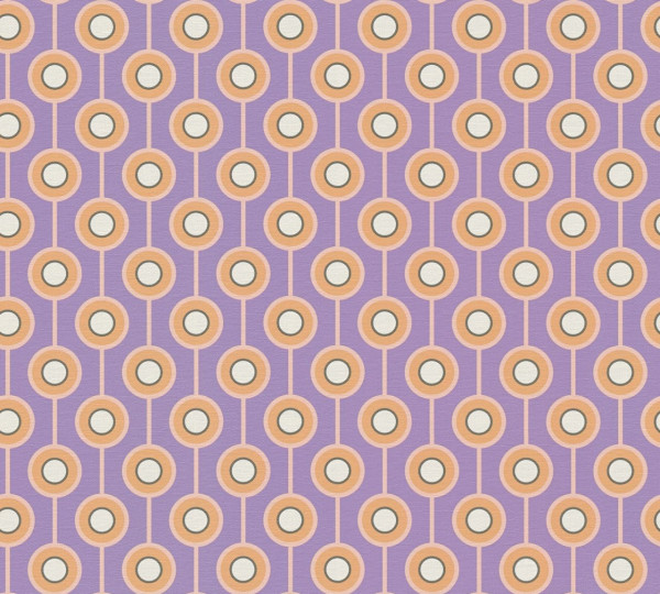 A.S. Création Vliestapete Kollektion: Retro Chic Stilwelt: Grafik Farbe: Lila Optik: matt Struktur:
