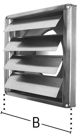 Upmann Aussenverschlußklappe Edelstahl 100 mm