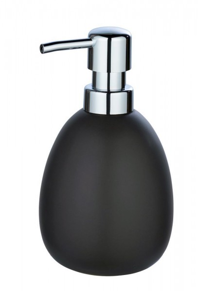 WENKO Seifenspender Polaris Schwarz matt, Keramik, 390 ml