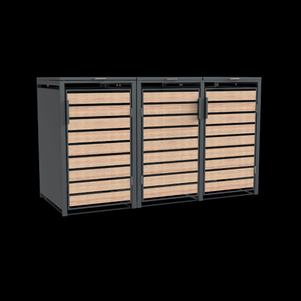 Westmann Mülltonnenbox Lacina | 3x 240 L