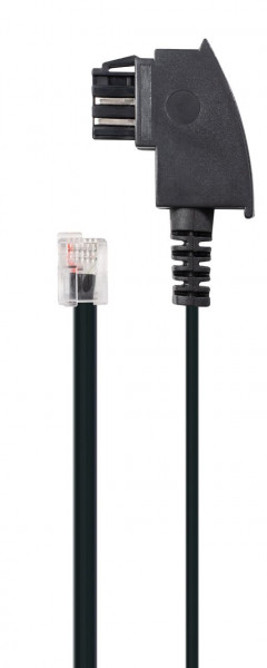 SCHWAIGER DSL Anschlusskabel, 3 m, Schwarz