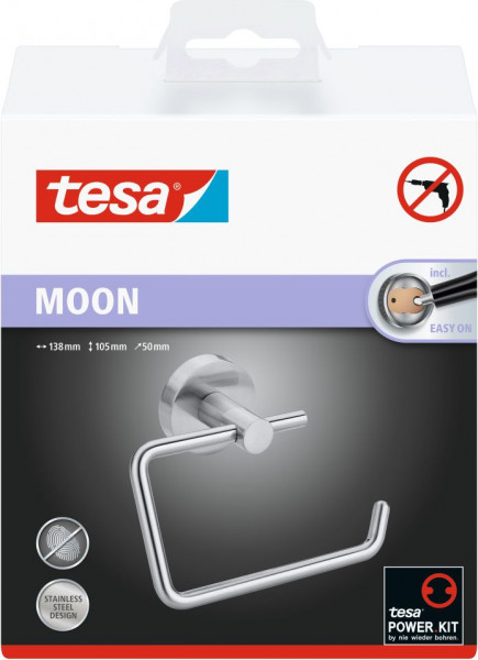 tesa® MOON WC-Papierrollenhalter ohne Deckel