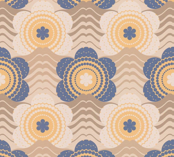 A.S. Création Vliestapete Kollektion: Retro Chic Stilwelt: Floral Farbe: Beige Optik: matt Struktur: