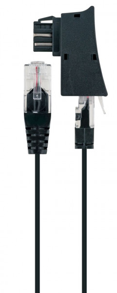 SCHWAIGER TAE/DSL Steckeradapter, 3 m, Schwarz