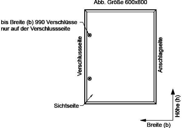Upmann Revisionstür Primus W/D weiß 600 x 1200 mm