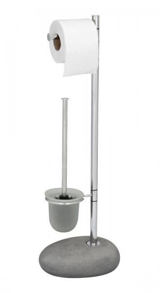 WENKO Stand WC-Garnitur Pebble Stone Grau