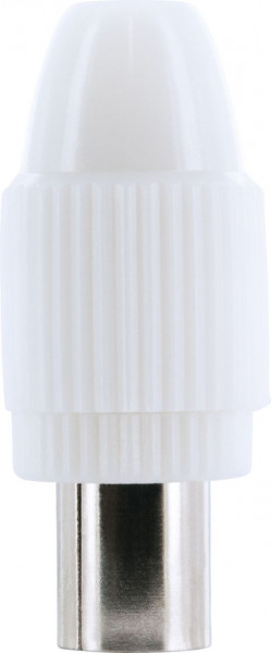 SCHWAIGER IEC Stecker, Weiß, 1 Stück