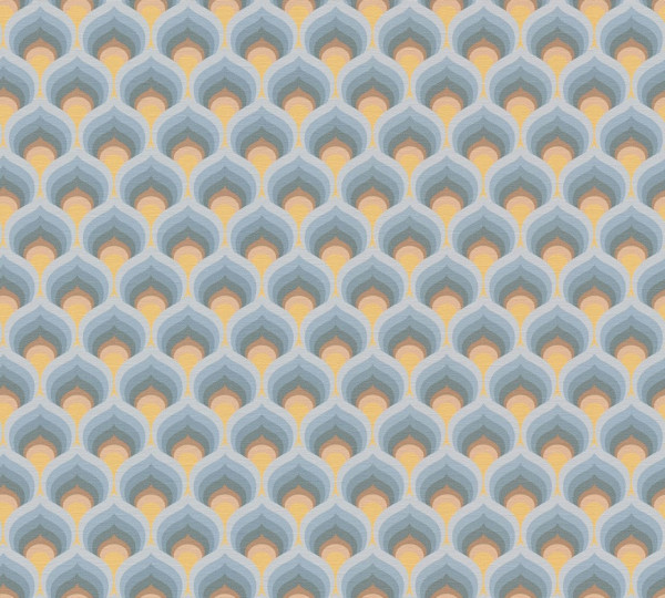 A.S. Création Vliestapete Kollektion: Retro Chic Stilwelt: Grafik Farbe: Blau Optik: matt Struktur: