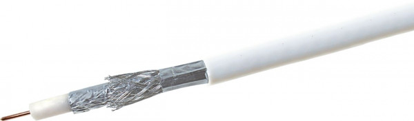 SCHWAIGER SAT Koaxialkabel (110 dB), 30 m, Weiß