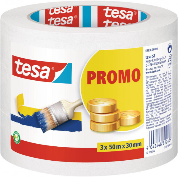 tesa® Malerband Promo 2+1 3 x 50 m x 30 mm