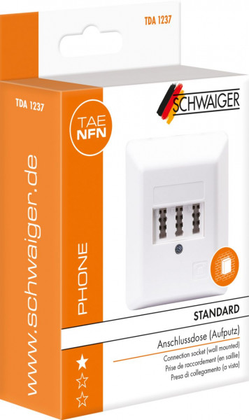 SCHWAIGER TAE Anschlussdose (NFN), Weiß