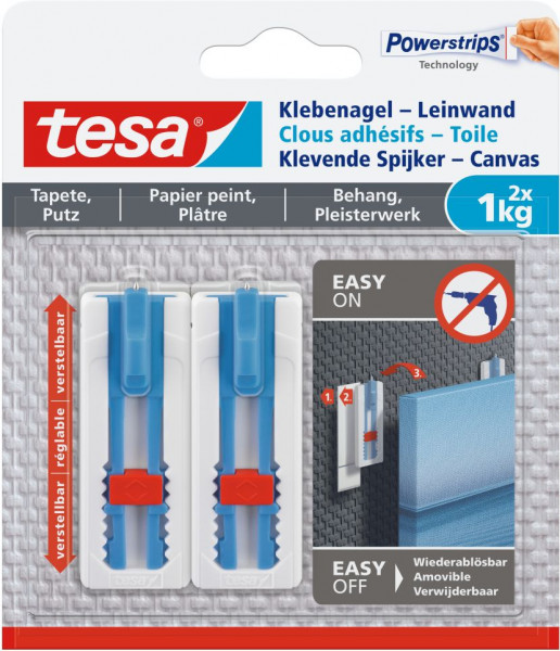 tesa® Klebenagel Leinwand verstellbar Tapete & Putz