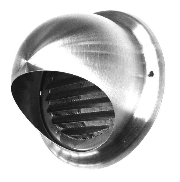 Upmann Lufthaube Edelstahl mit Lamellengitter 150 mm
