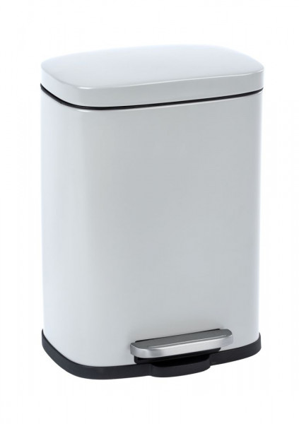 WENKO Kosmetik Treteimer Leno, Easy-Close 5 Liter Weiß