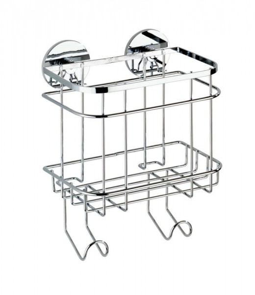 WENKO Turbo-Loc® Edelstahl Wandkorb mit Haken