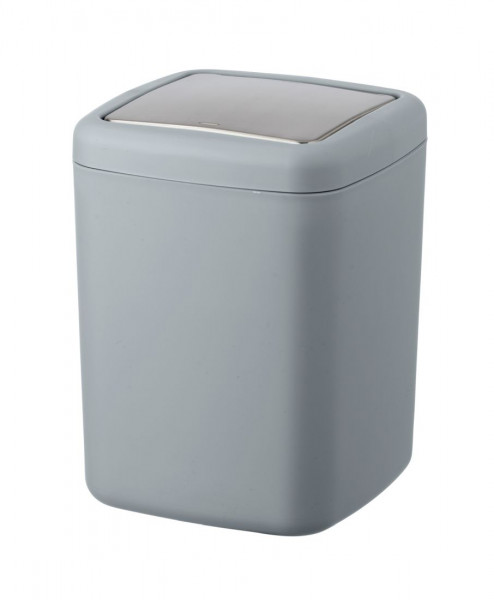 WENKO Schwingdeckeleimer Barcelona 3 Liter, Grau